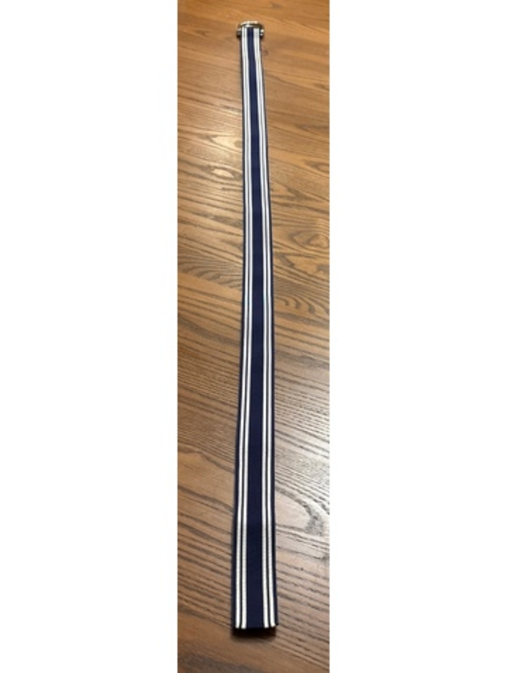 Polo Ralph Lauren Navy & White Striped D-Ring Belt - Size M/L (42" Total Length) - Picture 12 of 12